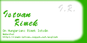 istvan rimek business card